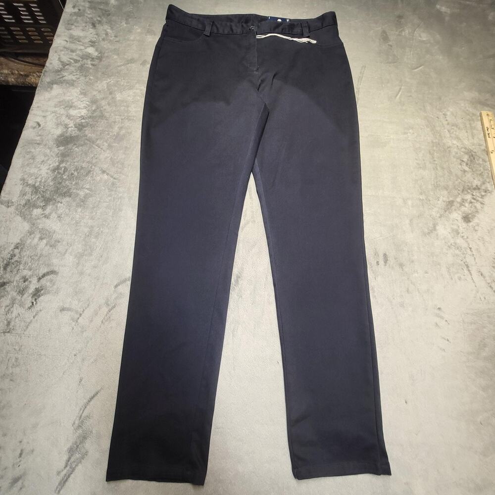 IZOD Uniform Pants Womans 12 Navy Blue Approved Schoolwear Twill Stretch Chino